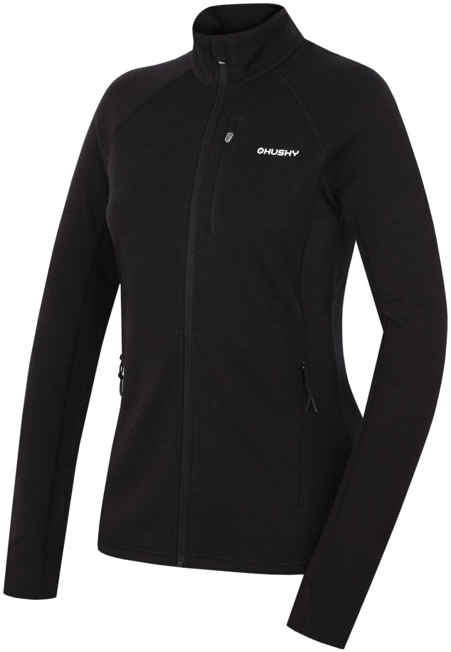 Women's merino wool sweatshirt HUSKY Alou L black