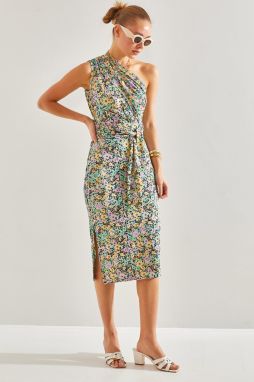 Bianco Lucci Women's Decollete Decollete Patterned Dress