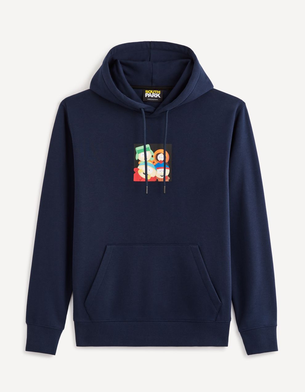 Tmavomodrá pánska mikina s kapucňou Celio South Park