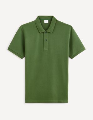Zelené pánske polo tričko Celio Teone