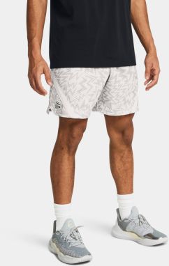 Šedé pánske vzorované kraťasy Under Armour Curry Mesh Short 2