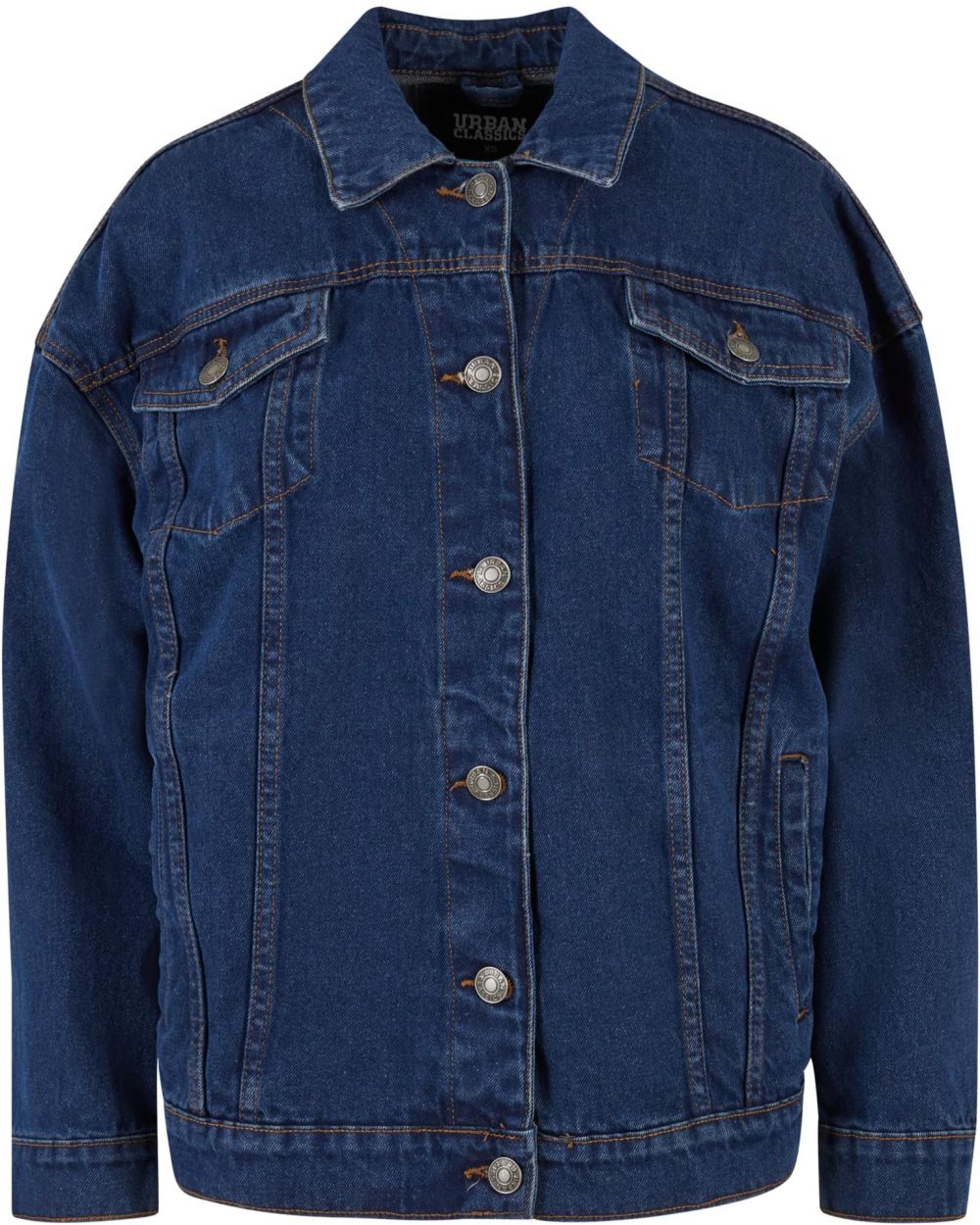 Women's oversized denim jacket from the 90s - navy blue