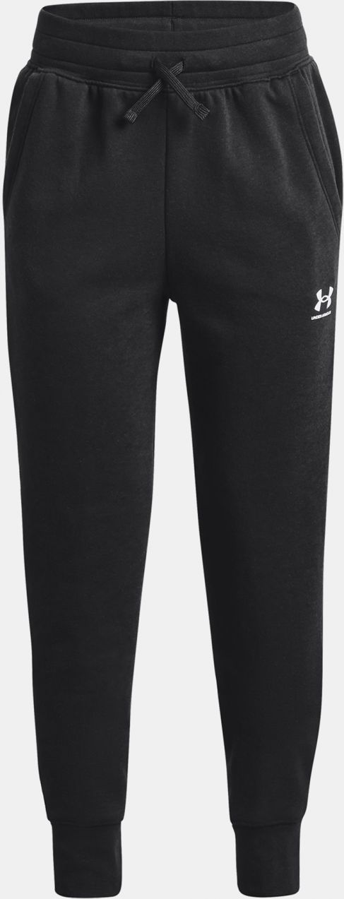 Čierne dievčenské športové tepláky Under Armour Rival Fleece