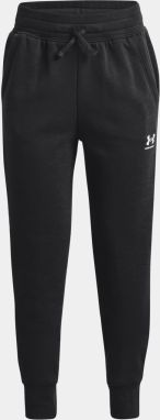 Čierne dievčenské športové tepláky Under Armour Rival Fleece