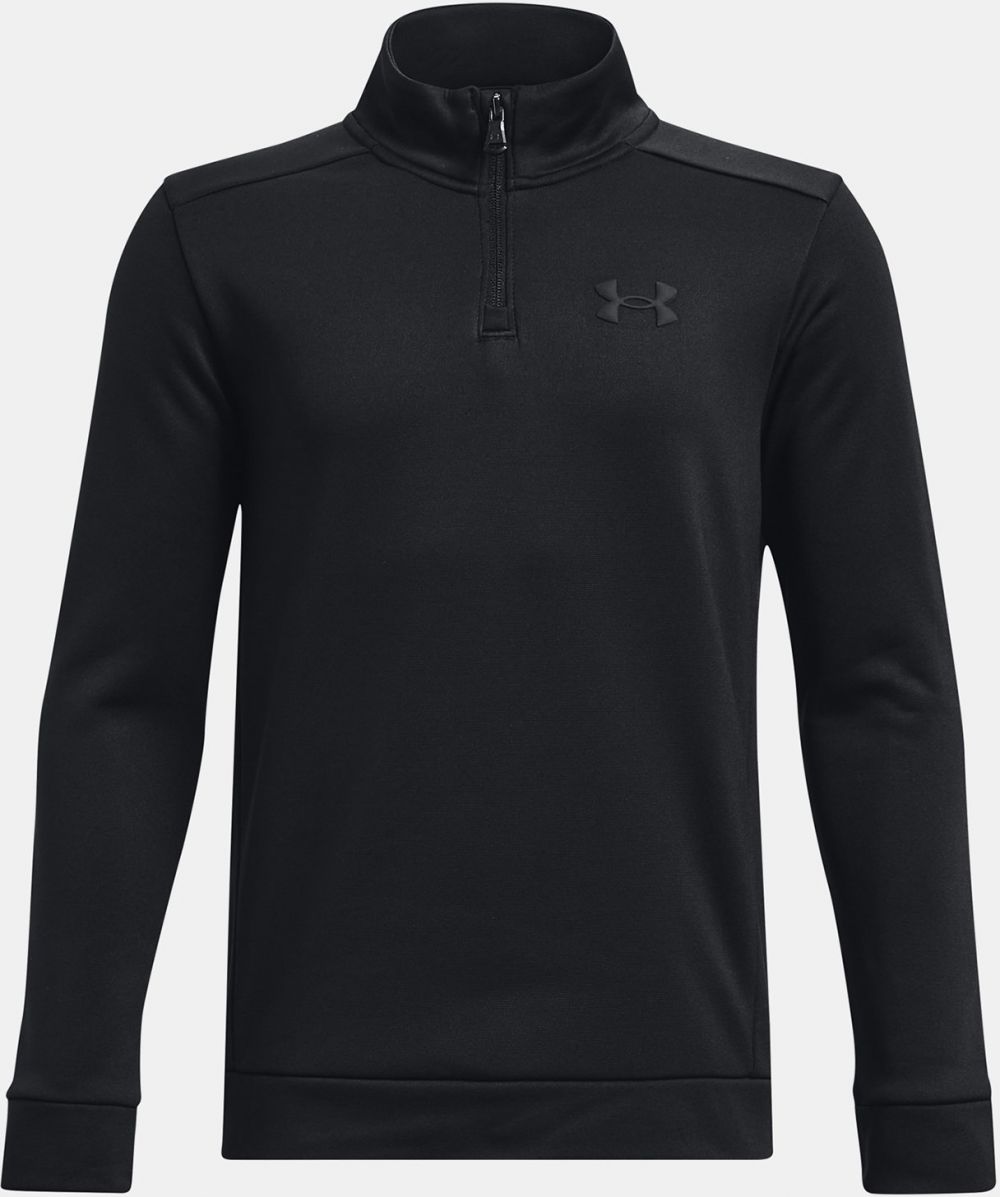Čierna chlapčenská mikina Under Armour UA Armour Fleece 1/4 Zip