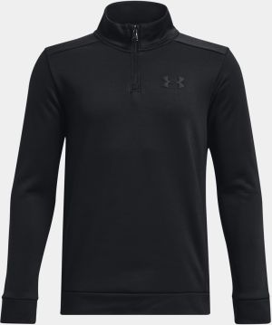 Čierna chlapčenská mikina Under Armour UA Armour Fleece 1/4 Zip
