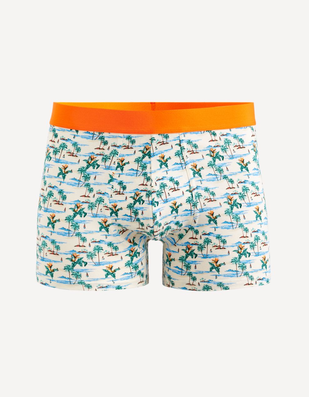 Krémové pánske vzorované boxerky Celio Giboparadi