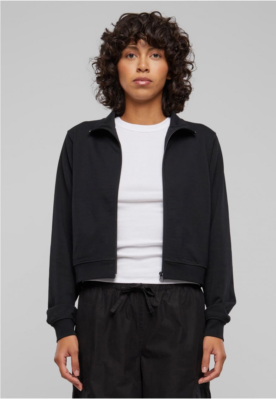 Women's Terry Track Sweatshirt - Black