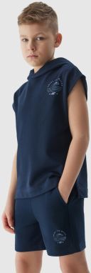 4F Boys' Tracksuit Shorts - Navy Blue