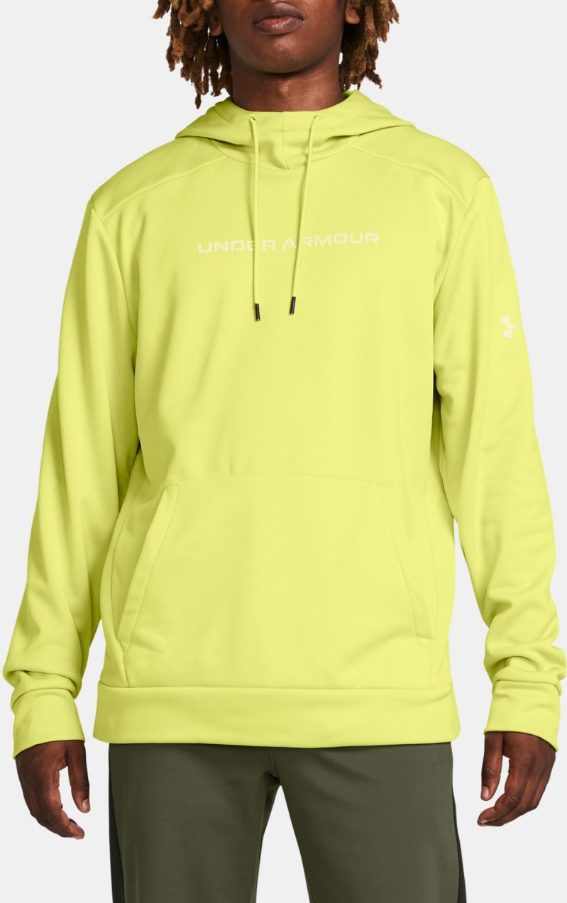 Žltá športová mikina Under Armour UA Armour Fleece Wordmark HD