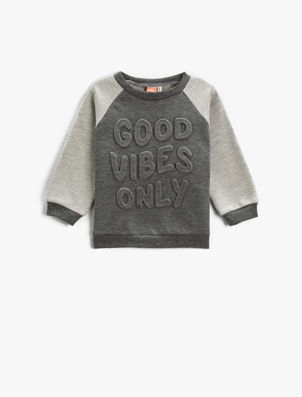 Koton Crew Neck farebný blok reliéfna mikina