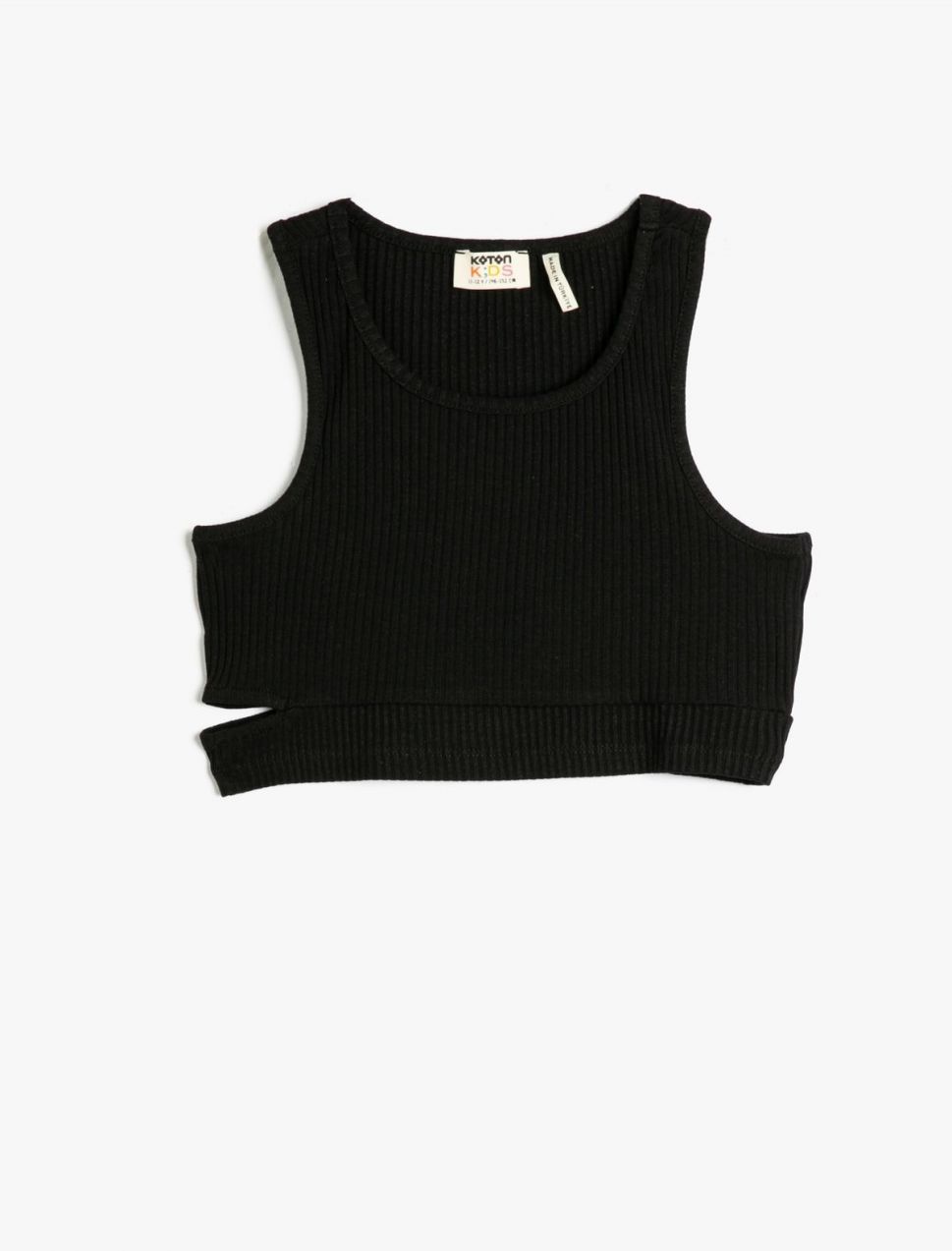 Koton Crop Top Sleeveless Cotton with Window Detail