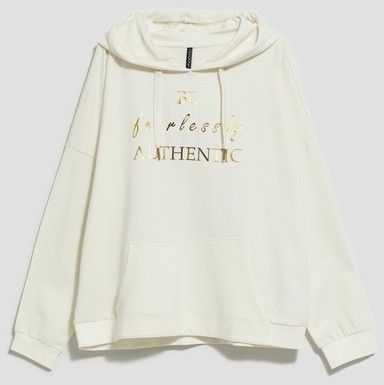 Hoodie with decorative lettering