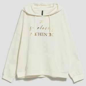 Hoodie with decorative lettering