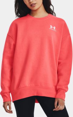 Červená mikina Under Armour Essential Flc OS Crew