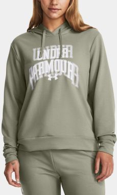 Zelená dámska športová mikina Under Armour UA Rival Terry Graphic Hdy