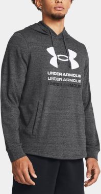 Tmavosivá športová mikina Under Armour UA Rival Terry Graphic Hood
