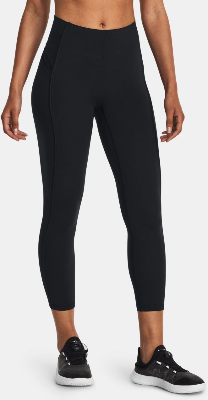 Čierne dámske skrátené športové legíny Under Armour Meridian