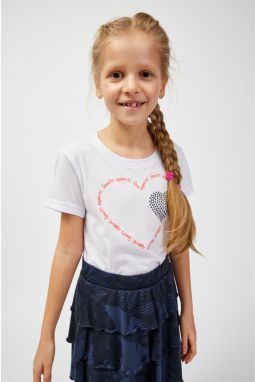 Biele dievčenské tričko SAM 73 Alaina
