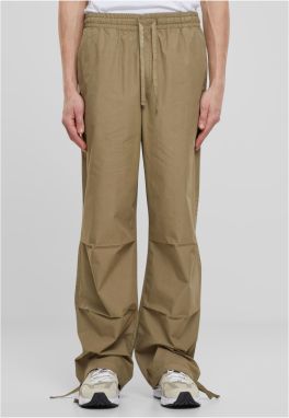 Men's wide poplin trousers - khaki
