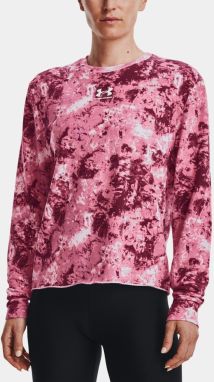 Ružová dámska mikina Under Armour Rival Terry Print Crew