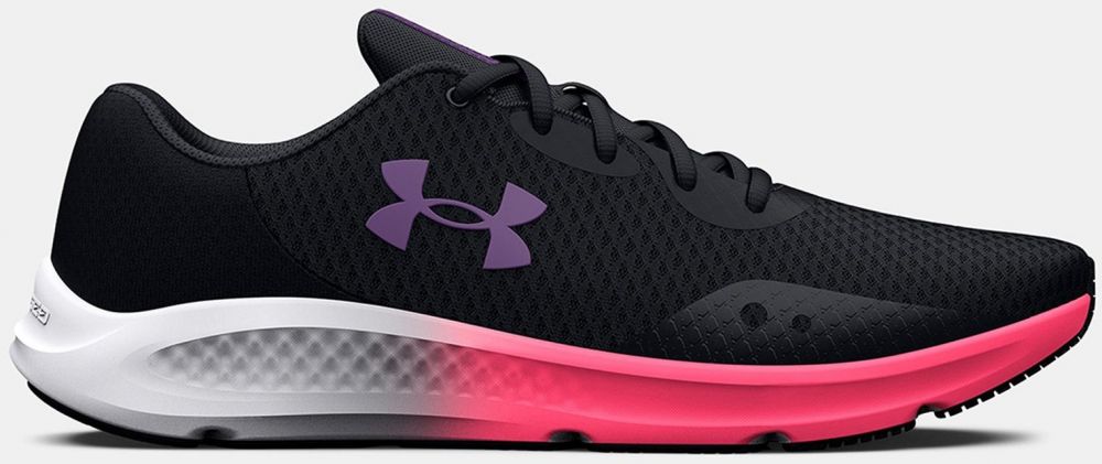 Ružovo-čierne dámske športové tenisky Under Armour UA W Charged Pursuit 3