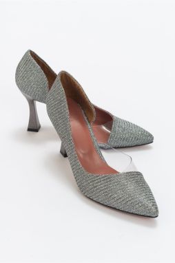 LuviShoes 653 Platinové Strieborné Lodičky Dámska Obuv