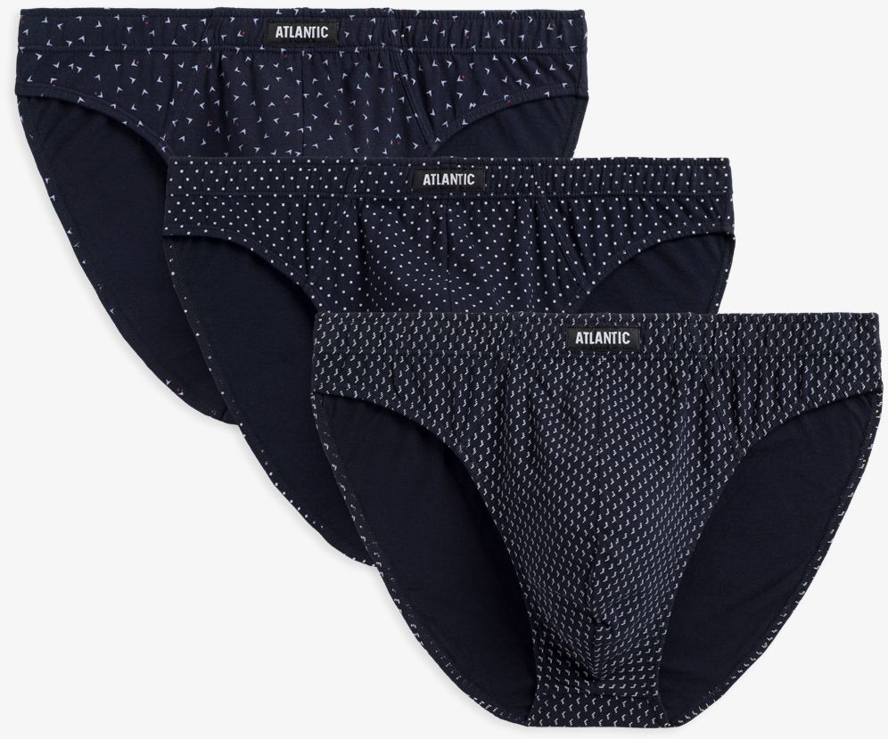 Men's sports briefs ATLANTIC 3Pack - dark blue