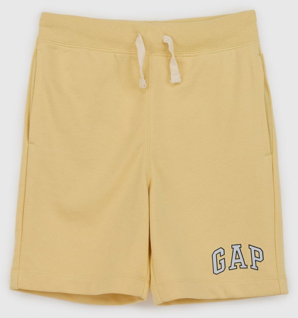 Žlté chlapčenské teplákové kraťasy GAP