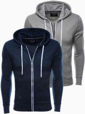 Ombre Clothing Men's zip-up sweatshirt - mix 2