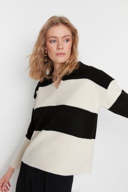 Trendyol Stone Color Block Pletený sveter