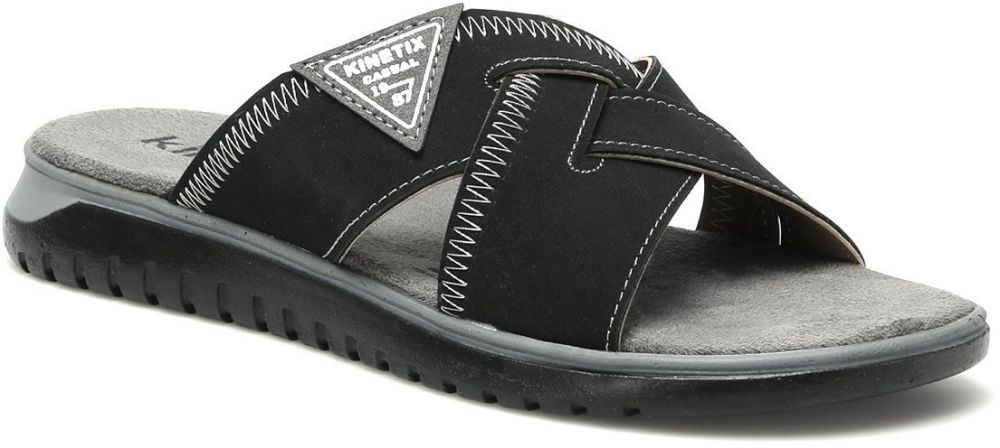 KINETIX  Diaz 2Fx Black Man Outdoor Slippers