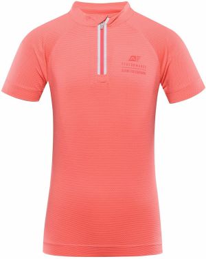 Children's quick-drying cycling T-shirt ALPINE PRO LATTERO neon salmon
