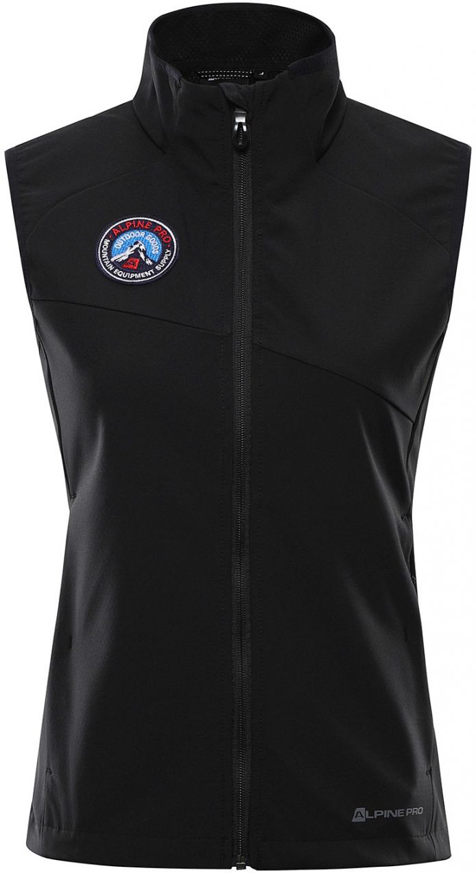 Čierna dámska softshellová vesta ALPINE PRO Wersa