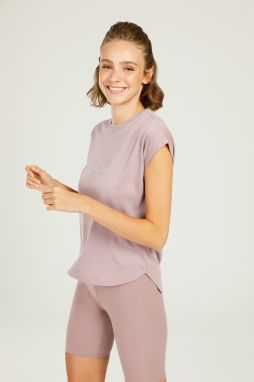 Lumberjack CT1092 BLAIR PRINTED DETA PASTEL PURPLE Woman Sleeve T-Sh