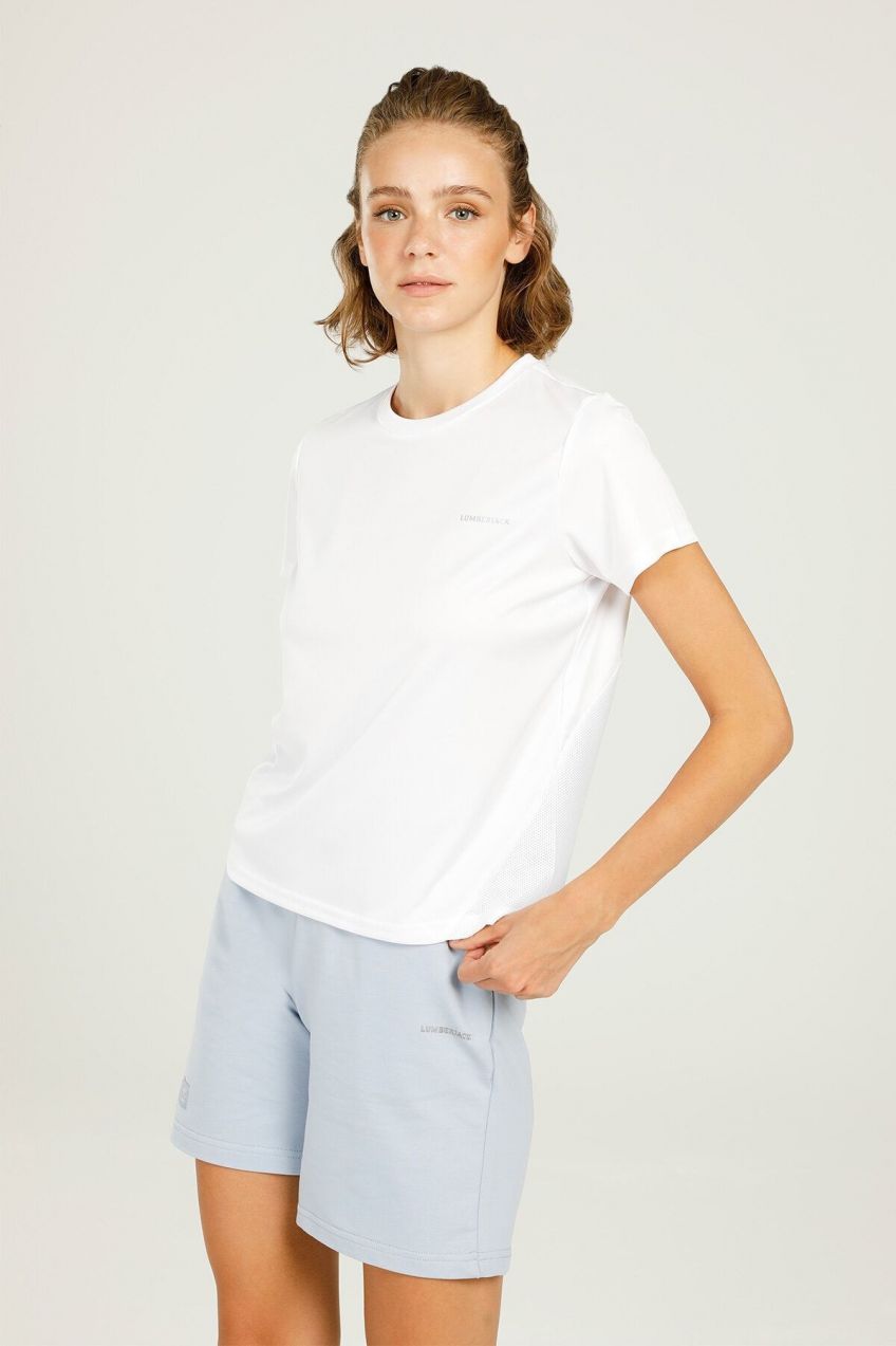 Lumberjack CT704 STELLA T-SHIRT 2FX WHITE Woman Sleeve T-Sh