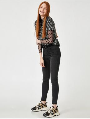 Koton High Waist Slim Fit džínsy