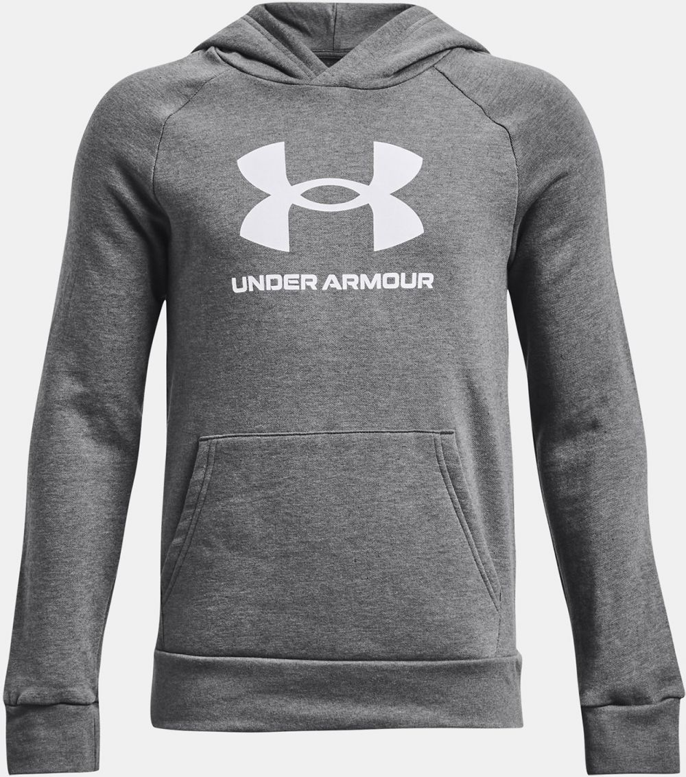 Šedá chlapčenská mikina Under Armour UA Rival Fleece BL Hoodie