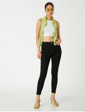 Koton Džínsy sú v slim fit vysokom páse a chudých nohách - Carmen Jean