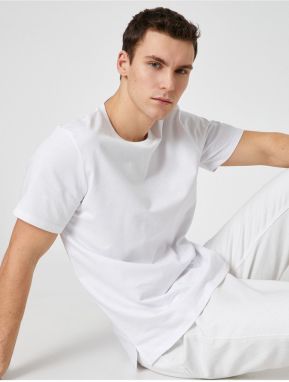 Koton Basic tričko s popisom štítku Crew Neck krátky rukáv.