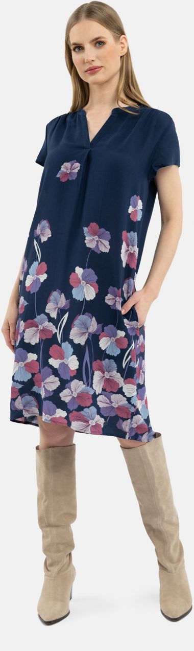 Volcano Woman's Dress G-JUNE Navy Blue