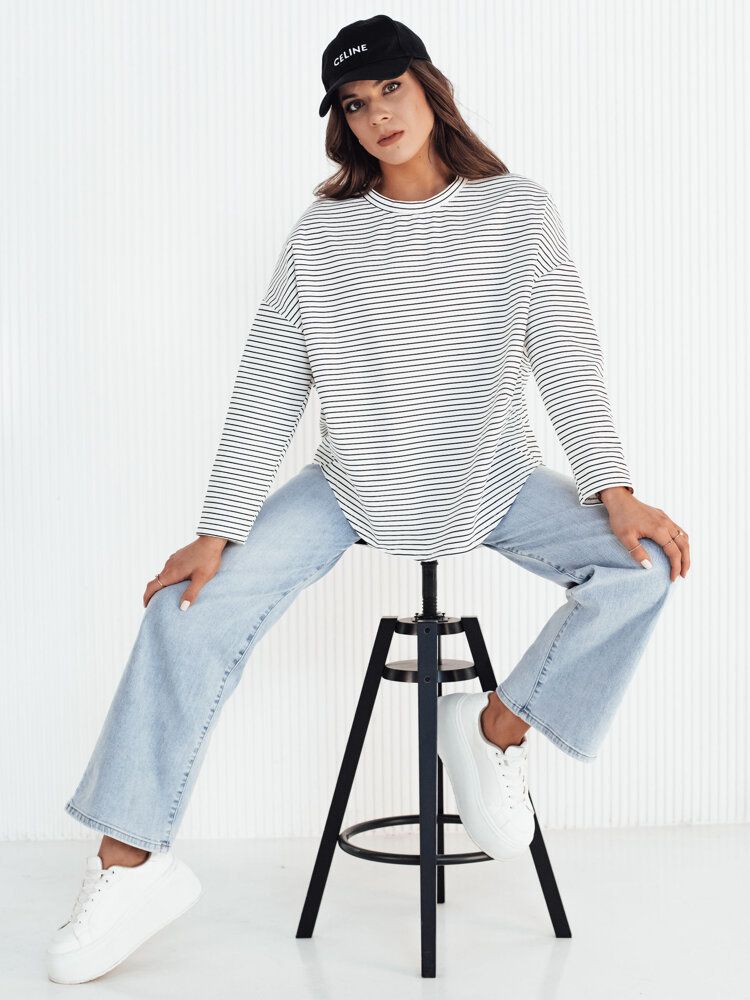 PEILLE women's oversize sweatshirt white Dstreet