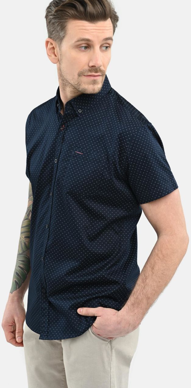 Volcano Man's Shirt C-HOBART Navy Blue