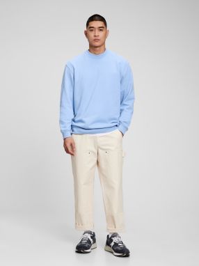 Modrá pánska mikina fleece crew GAP