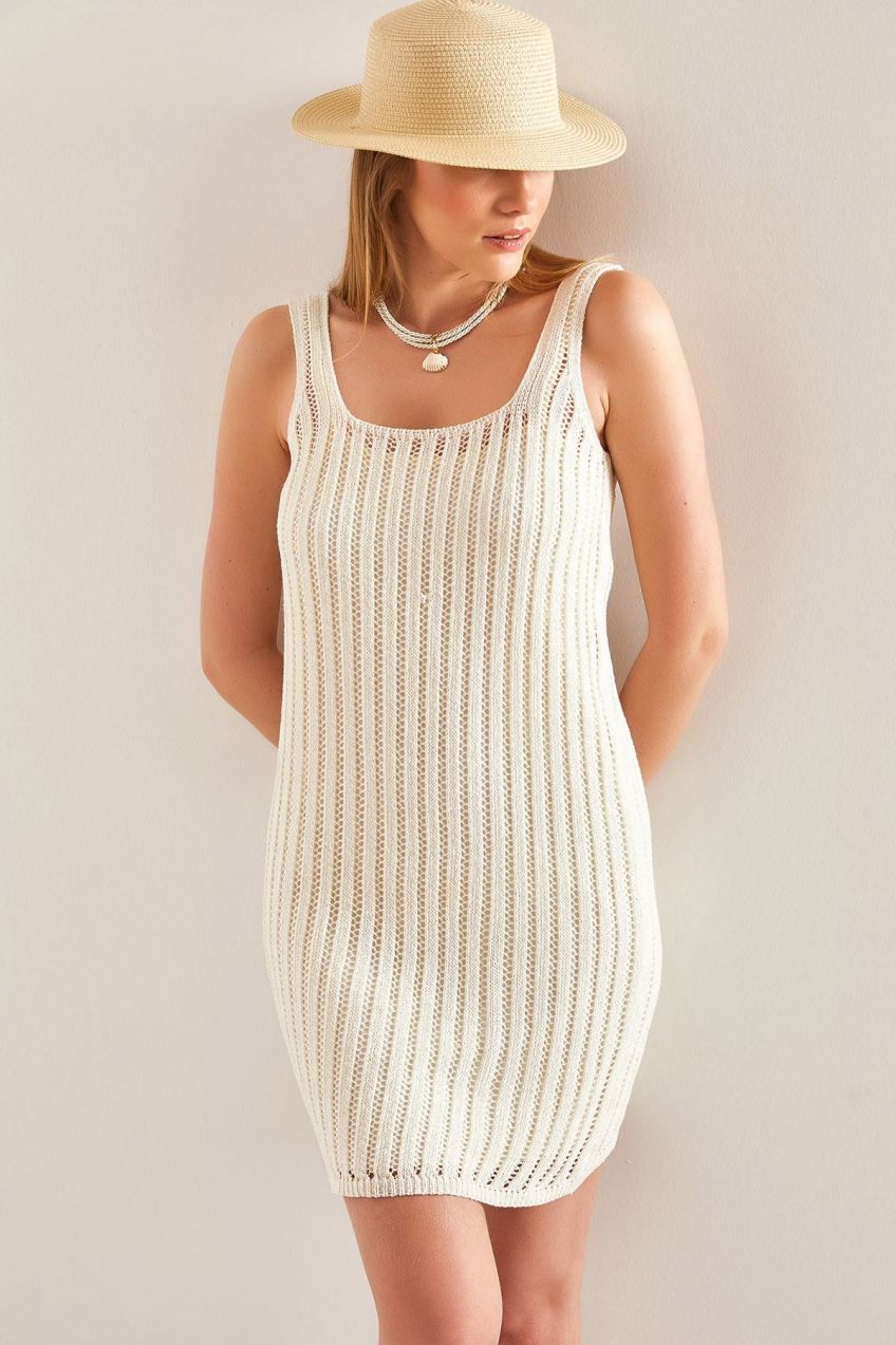 Bianco Lucci Women's Patterned Knitwear Dress