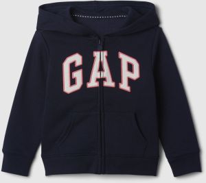 Tmavomodrá dievčenská mikina s logom GAP