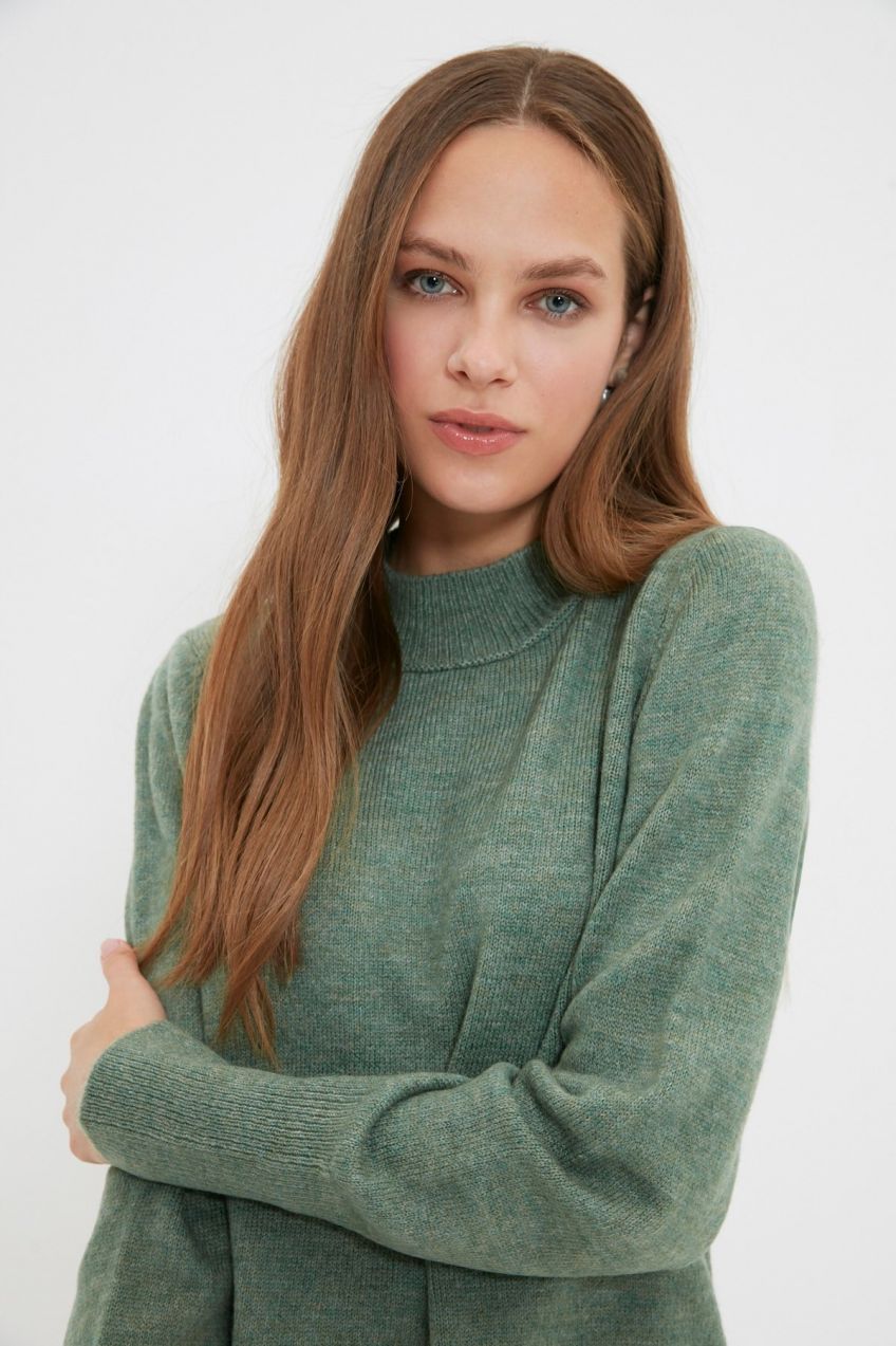 Trendyol Green High Neck Knitwear Sweater