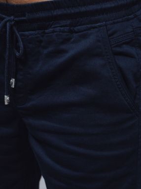 Men's Navy Blue Fabric Dstreet Shorts