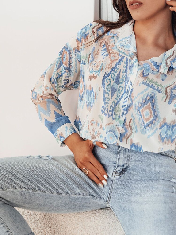 ALDINAS Women's Shirt Blue Dstreet