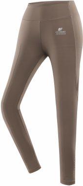 Women's sports leggings ALPINE PRO MARDA walnut